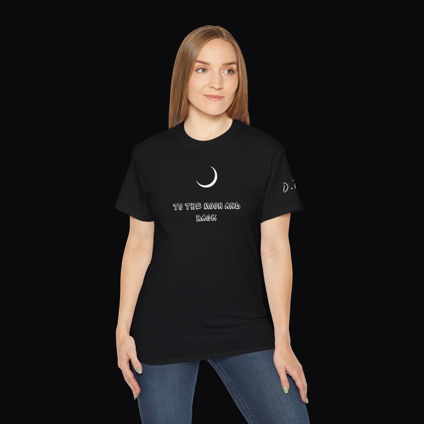 To The Moon And Back – D.T.E T-Shirt, Schwarz